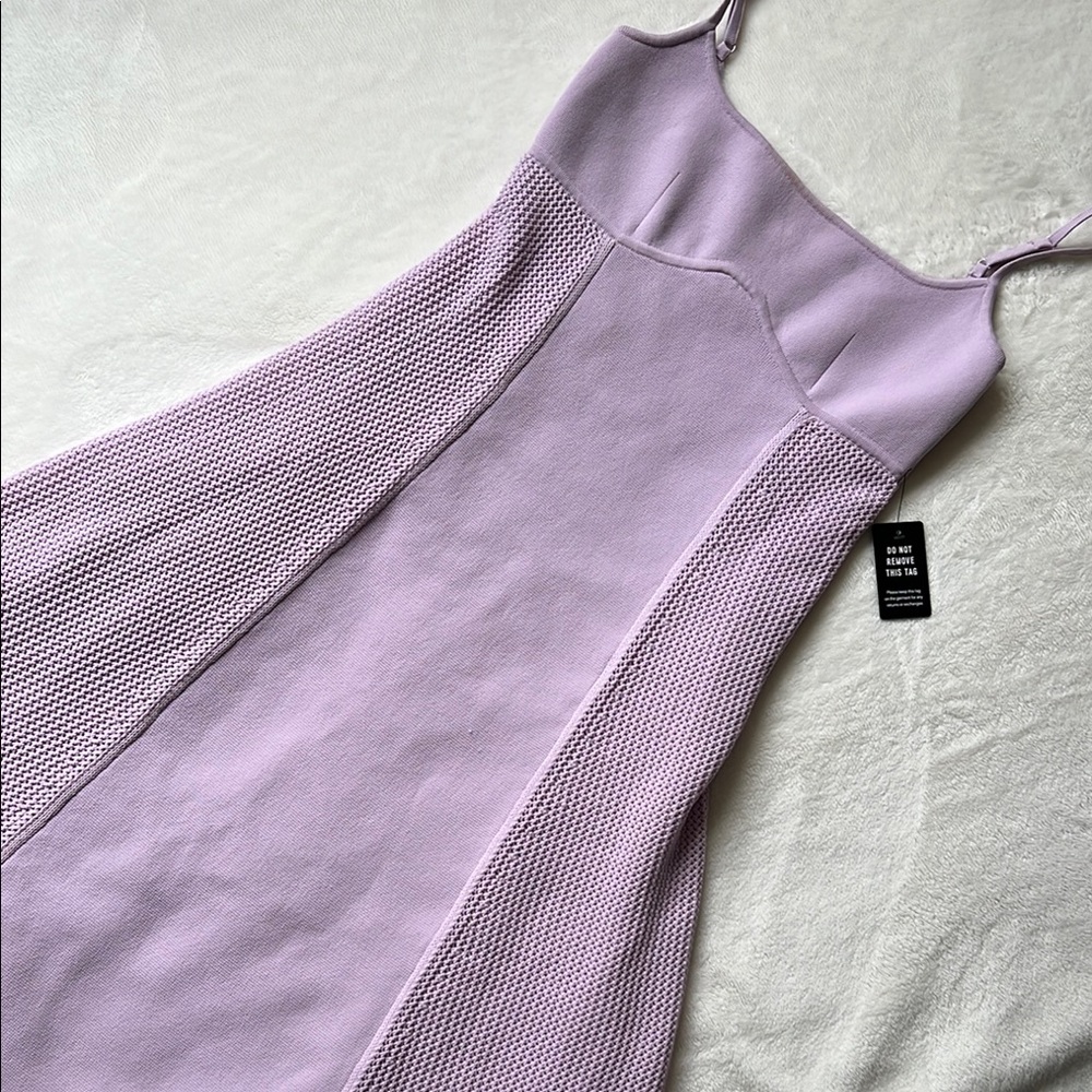 Express Lilac Knit Dress - Picture 2 of 8